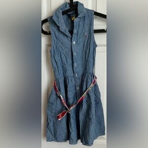 Polo Ralph Lauren Girls Sleeveless Denim Dress